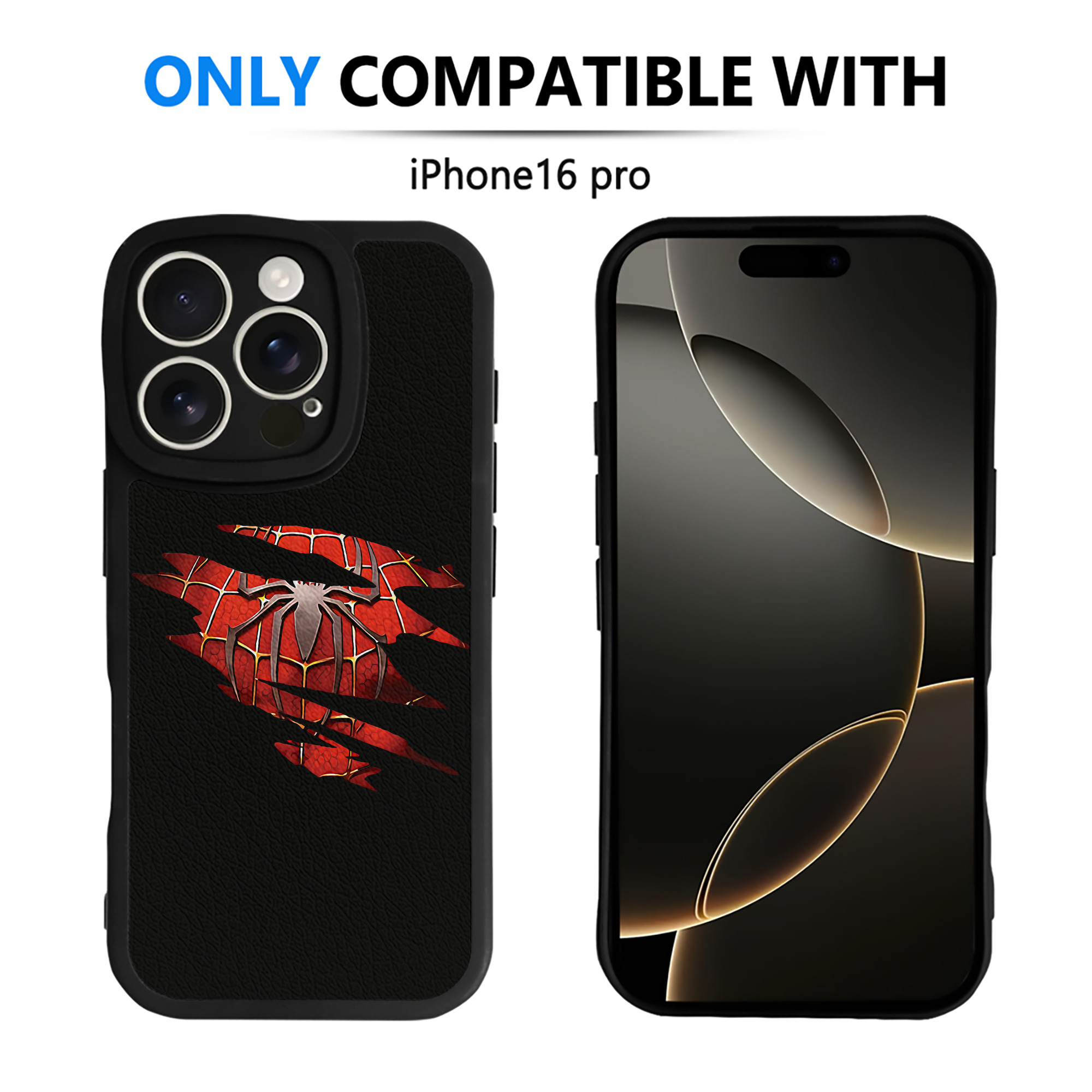 Spider Man スパイダーマン 【iPhone 16シリーズ対応】シリコンスマホケース（レザー調） 材質：シリコン